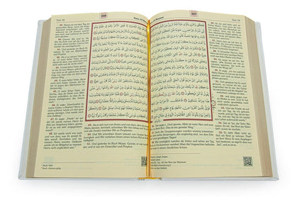 Medium Size Holy Quran with German Translation & Kufi Hat | Gilded Islamic Gift Set for Prayer & Reflection - ihvan