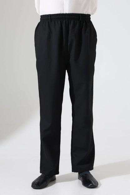 Men's Winter Comfortable Fit Elastic Waist Pocketed Modern Fabric Harem Pants - Black (IHVN) - ihvan