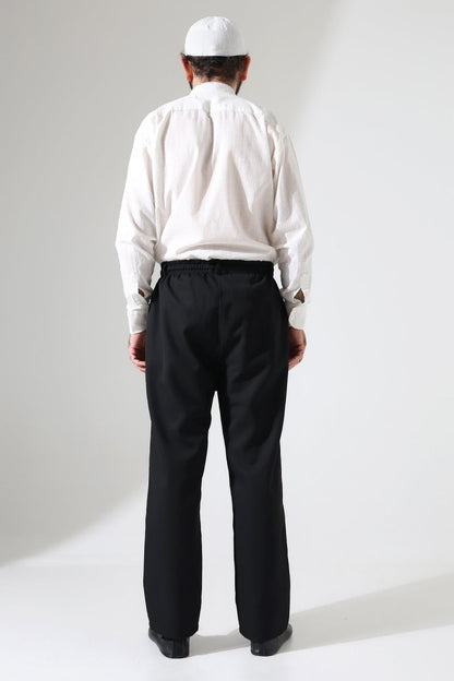 Men's Winter Comfortable Fit Elastic Waist Pocketed Modern Fabric Harem Pants - Black (IHVN) - ihvan