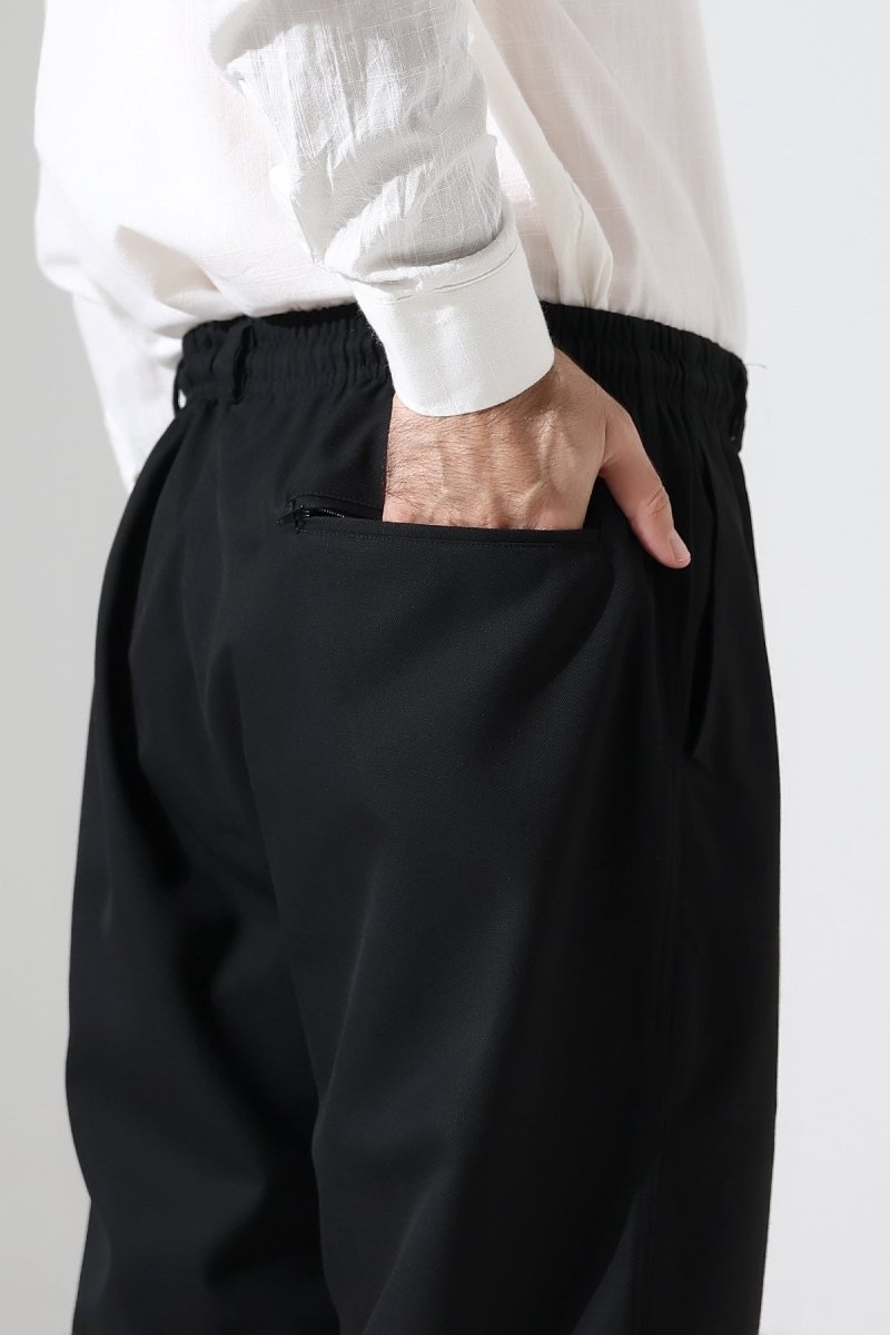 Men's Winter Comfortable Fit Elastic Waist Pocketed Modern Fabric Harem Pants - Black (IHVN) - ihvan