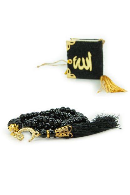Mini Velvet Quran and Pearl Tasbeeh Gift Set – Elegant Mevlut Favor - ihvan
