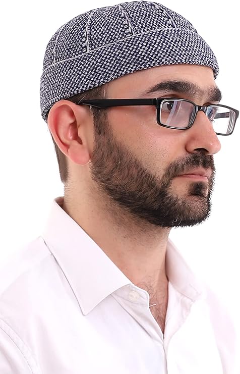 Muslim Men’s Folded Knit Kufi Hat | Prayer Cap | Soft & Breathable Islamic Skullcap (Taqiyah) - ihvan