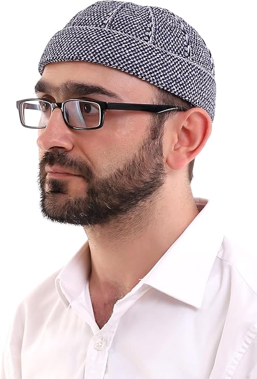 Muslim Men’s Folded Knit Kufi Hat | Prayer Cap | Soft & Breathable Islamic Skullcap (Taqiyah) - ihvan