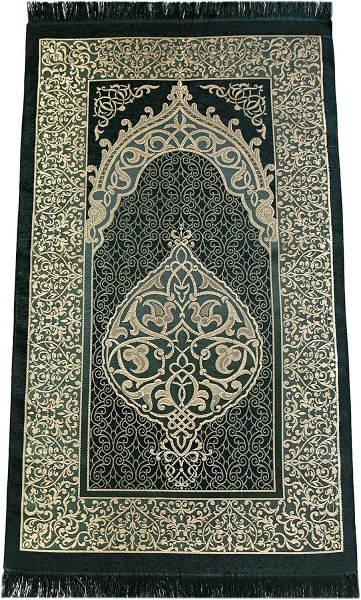 Muslim Prayer Rug Set, Arabic Quran, Prayer Beads, Mens Kufi Hat, Tasbeeh Counter, Islamic Scent, Dowry Gift Box for Men & Women, Janamaz, Salah Mat Gifts Set Wedding, Ramadan - ihvan