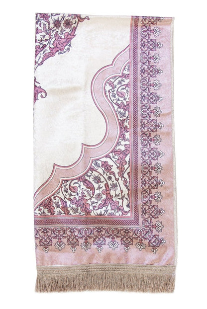 Muslim Prayer Rug with Portable Fabric Bag – Soft Travel Sajadah, Islamic Gift for Eid & Ramadan - ihvan