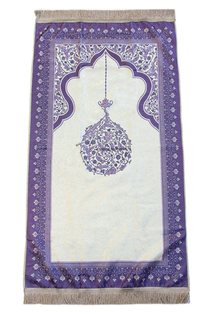 Muslim Prayer Rug with Portable Fabric Bag – Soft Travel Sajadah, Islamic Gift for Eid & Ramadan - ihvan