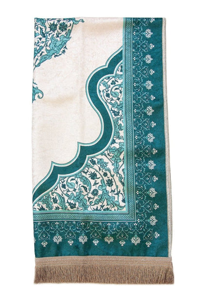 Muslim Prayer Rug with Portable Fabric Bag – Soft Travel Sajadah, Islamic Gift for Eid & Ramadan - ihvan