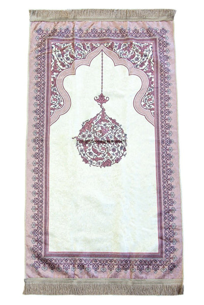 Muslim Prayer Rug with Portable Fabric Bag – Soft Travel Sajadah, Islamic Gift for Eid & Ramadan - ihvan