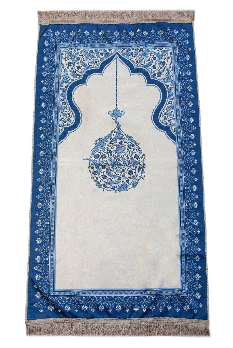 Muslim Prayer Rug with Portable Fabric Bag – Soft Travel Sajadah, Islamic Gift for Eid & Ramadan - ihvan