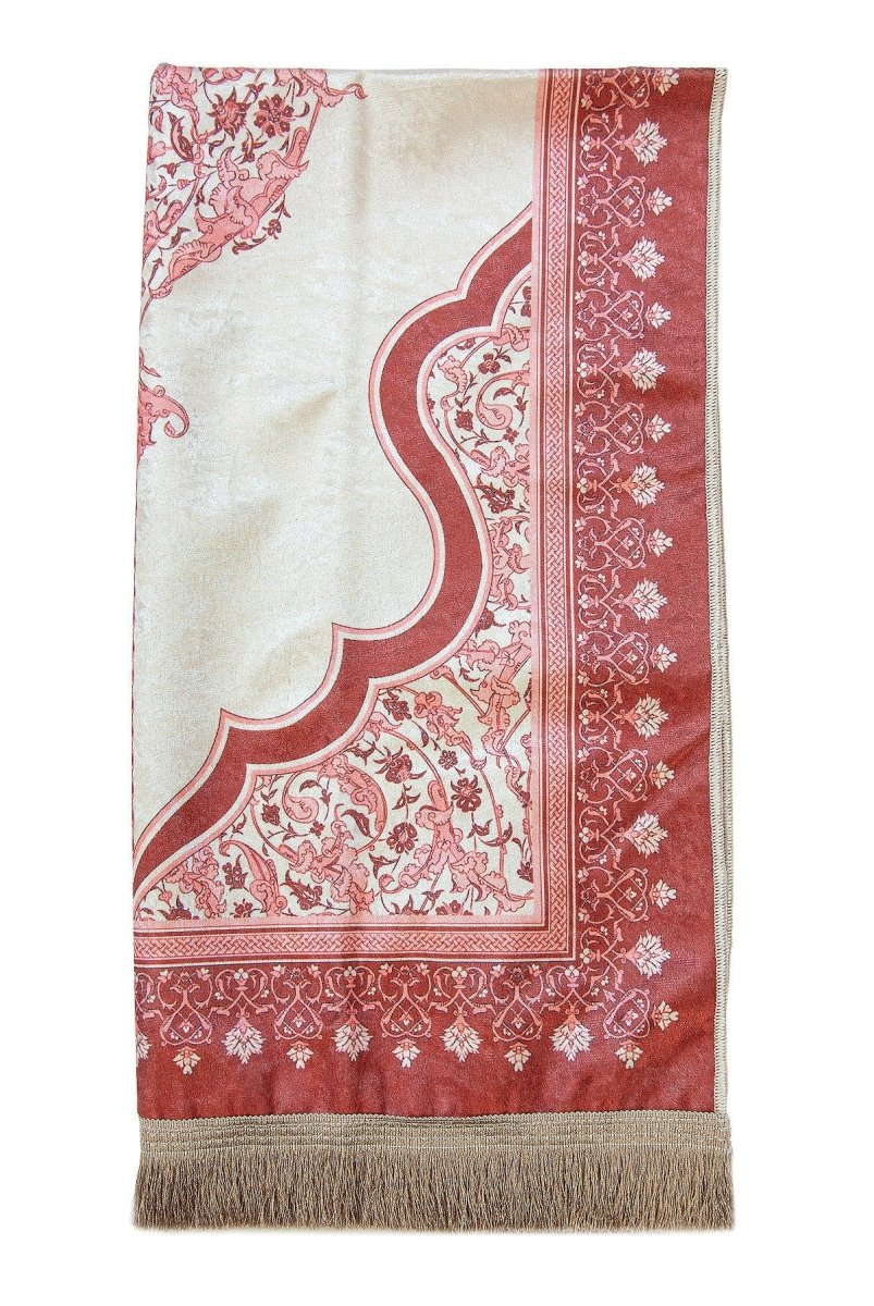 Muslim Prayer Rug with Portable Fabric Bag – Soft Travel Sajadah, Islamic Gift for Eid & Ramadan - ihvan