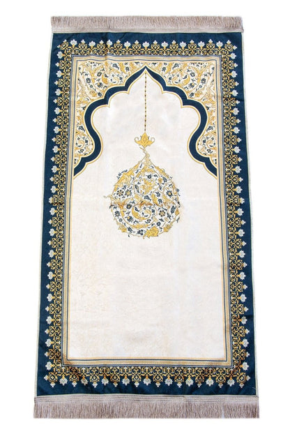 Muslim Prayer Rug with Portable Fabric Bag – Soft Travel Sajadah, Islamic Gift for Eid & Ramadan - ihvan