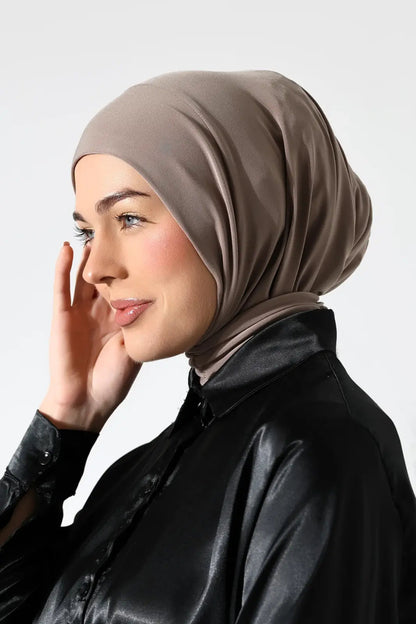 Muslim Women’s Snap - On Hijab Undercap – White Ready - to - Wear Practical Scarf - ihvan