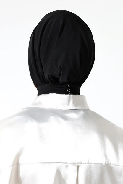 Muslim Women’s Snap - On Hijab Undercap – White Ready - to - Wear Practical Scarf - ihvan