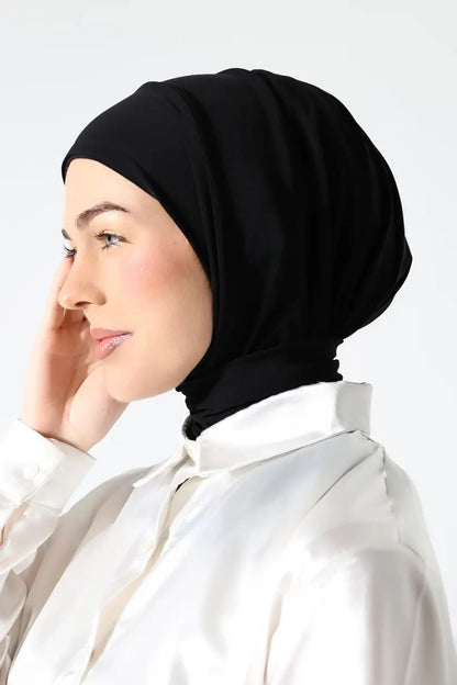 Muslim Women’s Snap - On Hijab Undercap – White Ready - to - Wear Practical Scarf - ihvan