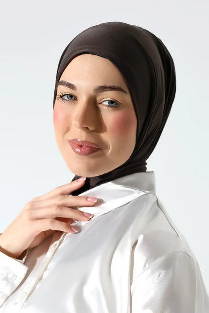 Muslim Women’s Snap - On Hijab Undercap – White Ready - to - Wear Practical Scarf - ihvan