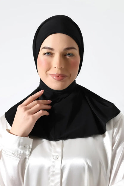 Muslim Women’s Snap - On Hijab Undercap – White Ready - to - Wear Practical Scarf - ihvan