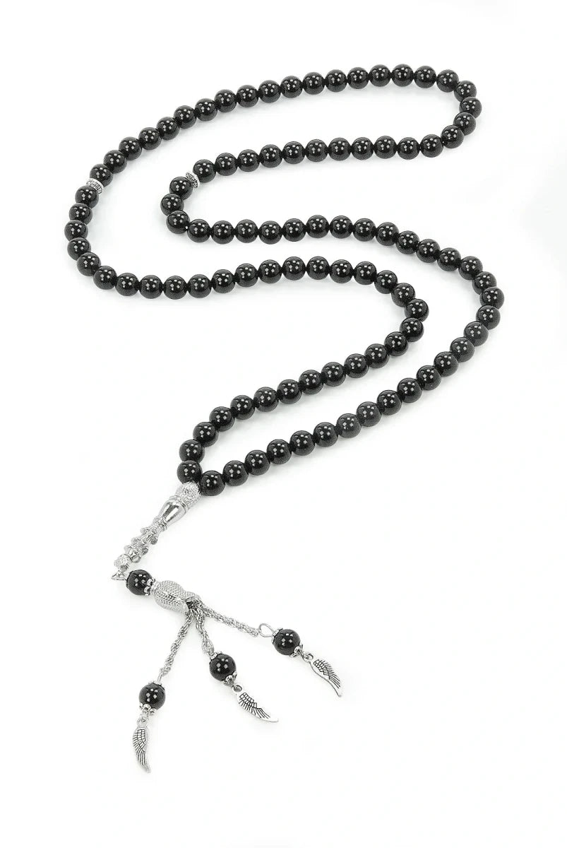 Natural Onyx Stone Tasbih – 99 Beads – Round Cut - ihvan