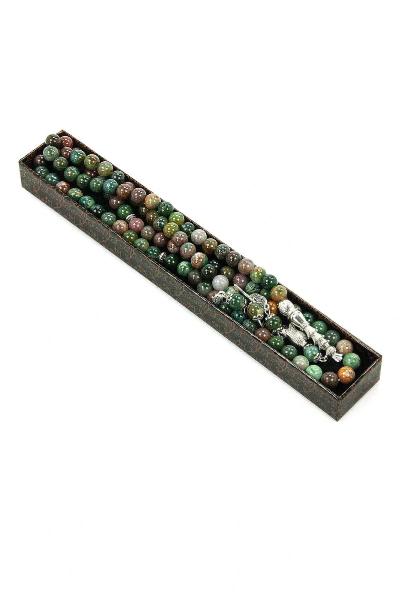 Natural Onyx Stone Tasbih – 99 Beads – Round Cut - ihvan