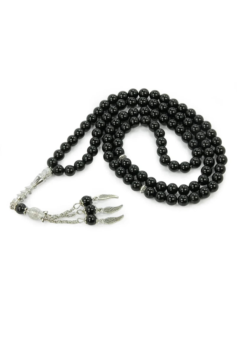 Natural Onyx Stone Tasbih – 99 Beads – Round Cut - ihvan