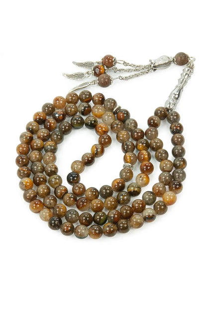 Natural Onyx Stone Tasbih – 99 Beads – Round Cut - ihvan