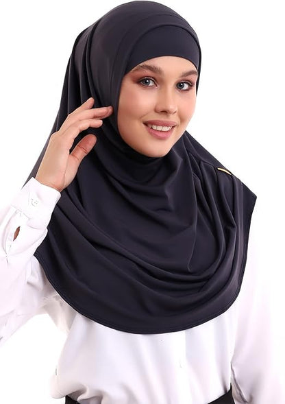 One - Piece Ready - to - Wear Hijab with Inner Bonnet | Full Coverage Islamic Headscarf for Women - ihvan