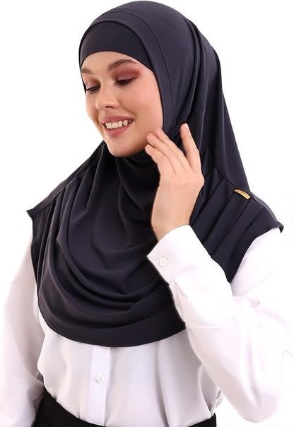 One - Piece Ready - to - Wear Hijab with Inner Bonnet | Full Coverage Islamic Headscarf for Women - ihvan