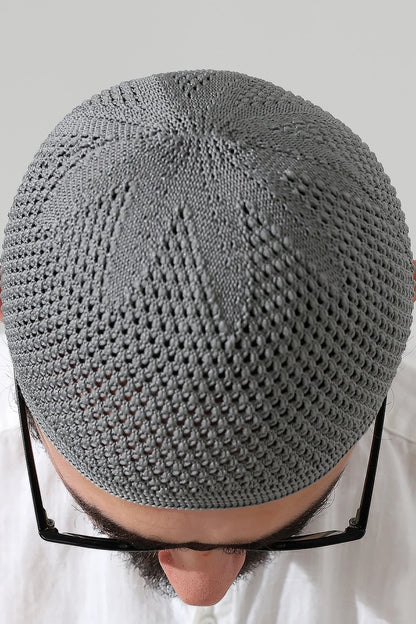 Stretch Knitted Prayer Kufi Cap – Lightweight Classic Muslim Cap