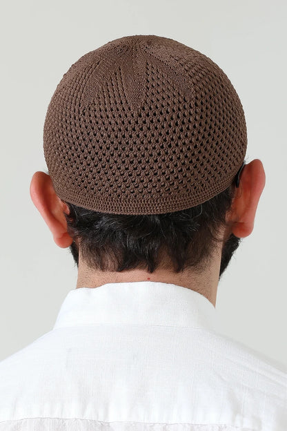 Stretch Knitted Prayer Kufi Cap – Lightweight Classic Muslim Cap