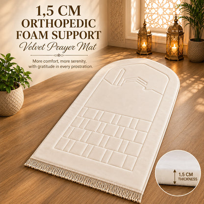 Orthopedic Padded Prayer Mat – Thick Soft Prayer Rug with Knee & Joint Support