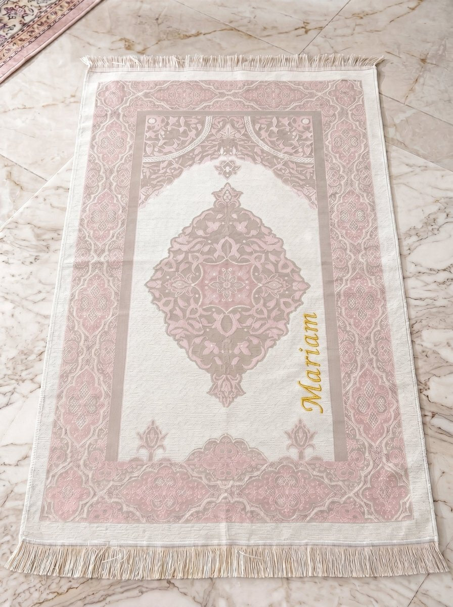 Personalized Islamic Gift, Prayer Mat and Tasbeeh, Couple Set, Wedding Gift - ihvan