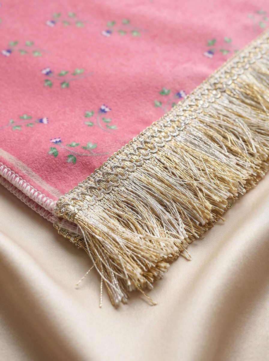 Personalized Prayer Mat for Girls, Kaaba Design and Embroidered Name, Quran and Tasbih - ihvan