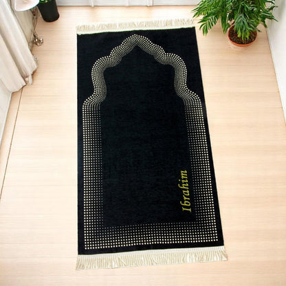 Personalized Prayer Rug with Mihrab Design Prayer Carpet Customizable Mat - ihvan