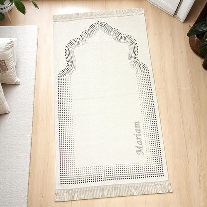 Personalized Prayer Rug with Mihrab Design Prayer Carpet Customizable Mat - ihvan