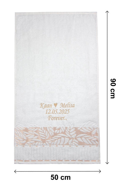 Personalized Turkish Bath Cotton Towel, Wedding gift, Embroidered Towel, Bridal Shower Gift - ihvan