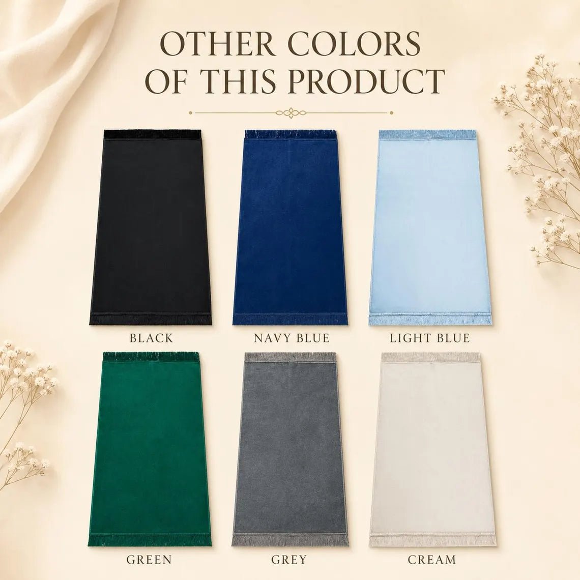 Personalized Velvet Prayer Mat and Custom Tasbeeh Green - ihvan