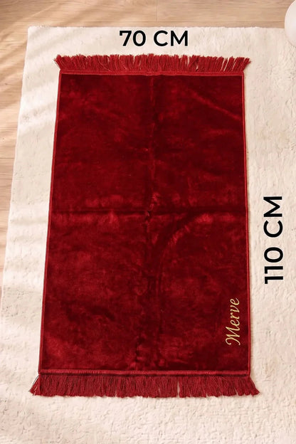 Personalized Velvet Prayer Rug & Tasbih Gift Set - ihvan