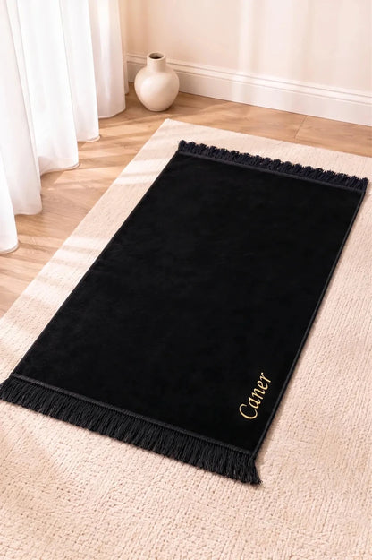 Personalized Velvet Prayer Rug & Tasbih Gift Set - ihvan