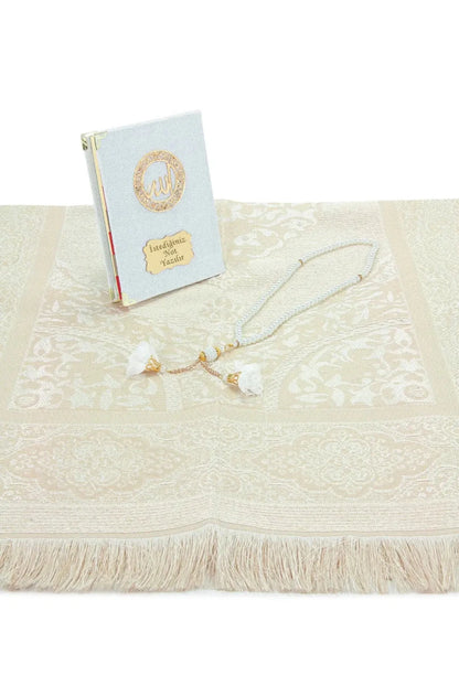 Personalized Velvet Yaseen Book Gift Set with Prayer Mat, Tasbih & Carry Bag - ihvan