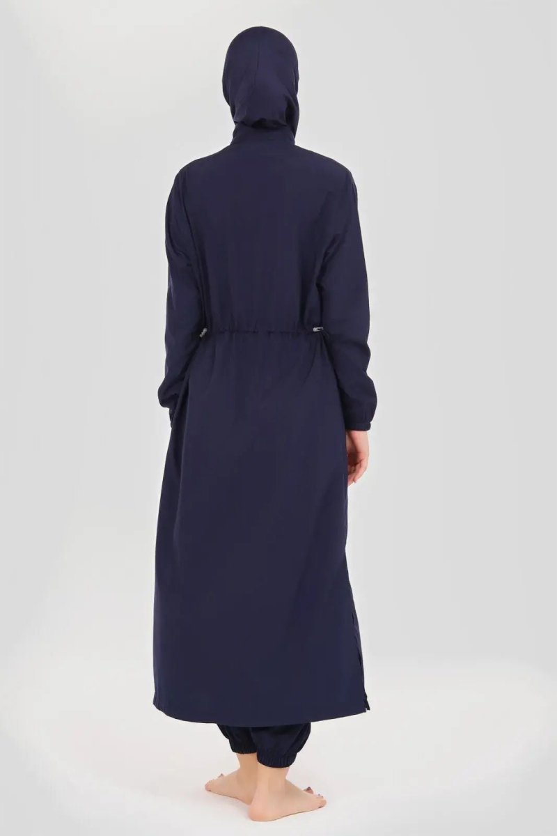 Plain Navy Blue Long Basic Full Coverage Hijab Swimsuit 23513 - 25 - ihvan