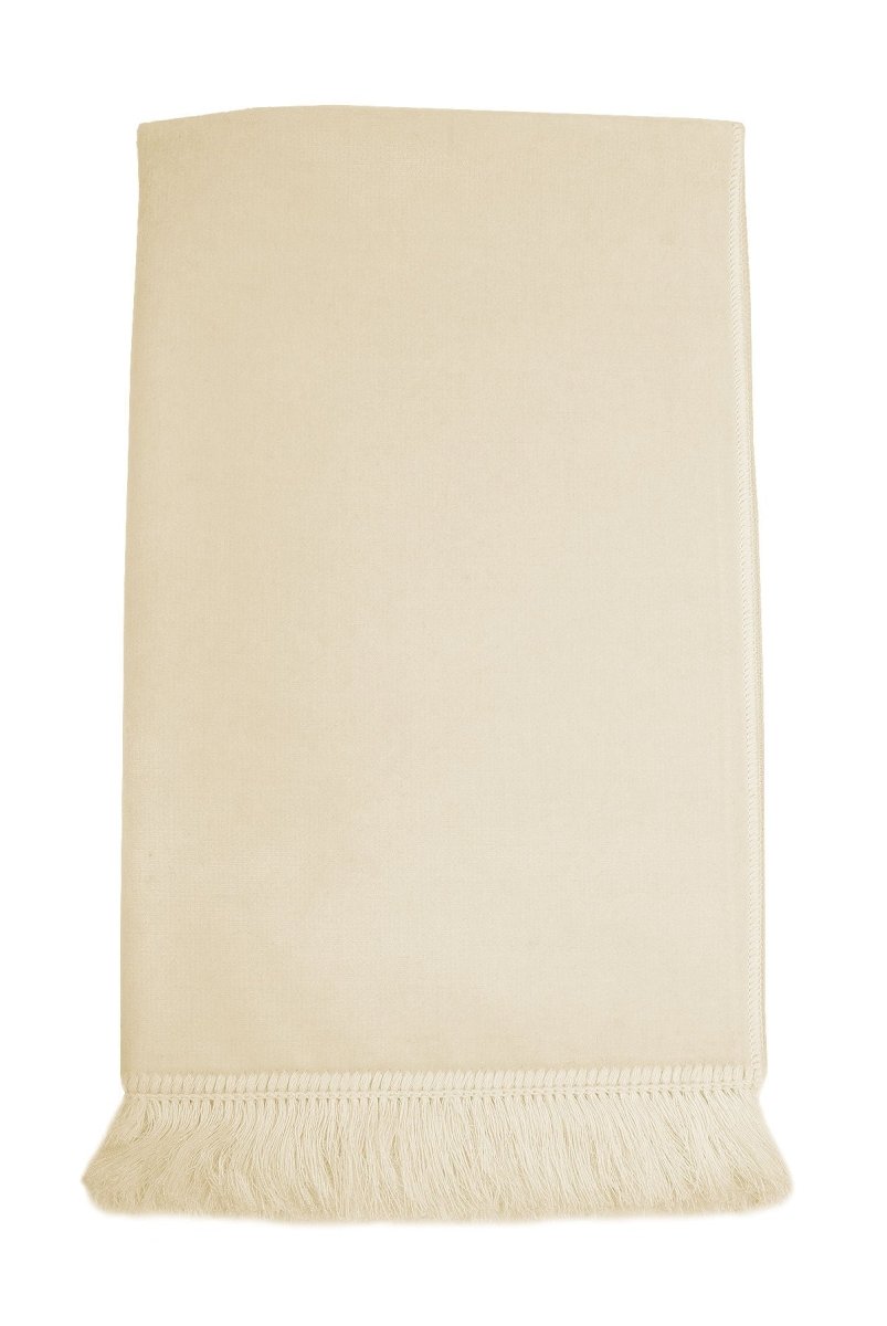 Plain Velvet Prayer Rug – Soft Minimalist Sajadah - ihvan