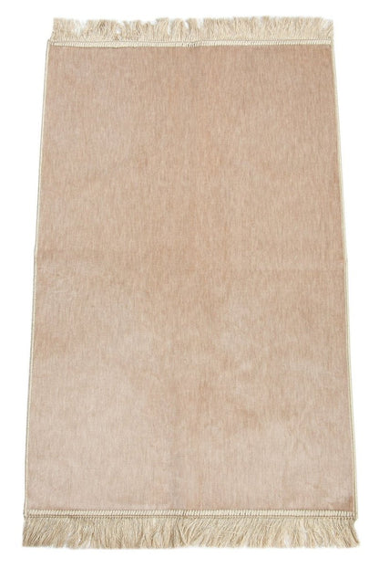 Plain Velvet Prayer Rug – Soft Minimalist Sajadah - ihvan