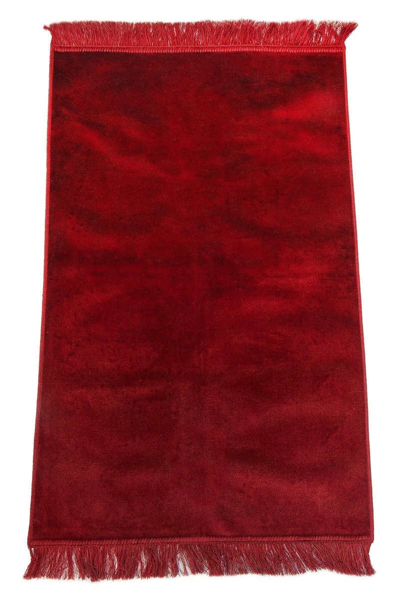 Plain Velvet Prayer Rug – Soft Minimalist Sajadah – ihvan