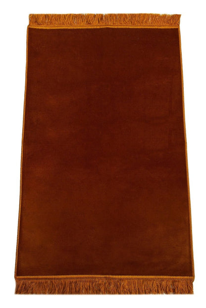 Plain Velvet Prayer Rug – Soft Minimalist Sajadah - ihvan