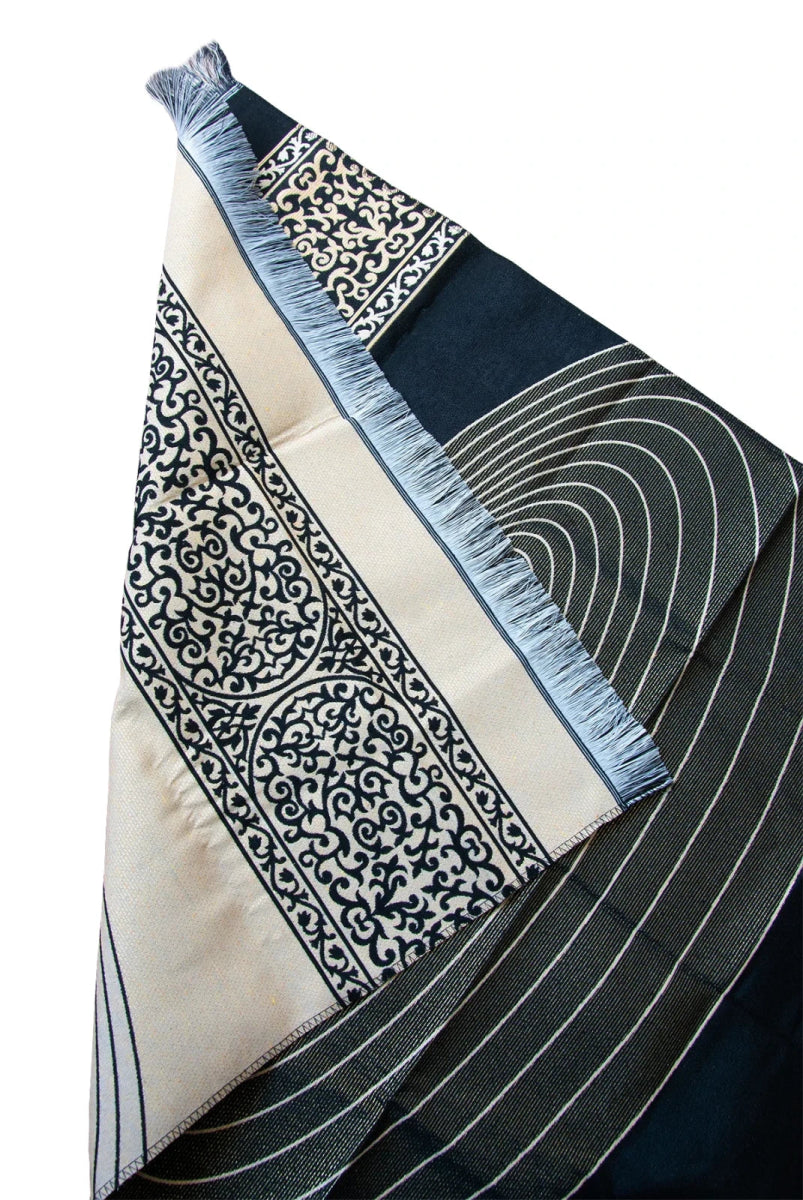 Portable Kaaba Tawaf Rings Pattern Prayer Rug with Shoulder Bag – Gobelin Fabric - ihvan