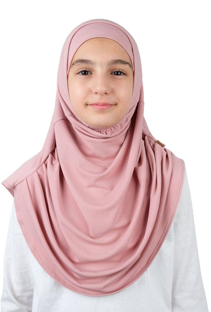 Practical Easy - To - Wear Bonnet Scarf for Kids Pink - ihvan
