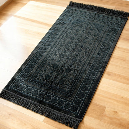 Premium Thick and Velvet Pearl Prayer Mat Islamic for Islamic Gifts Cream - ihvan