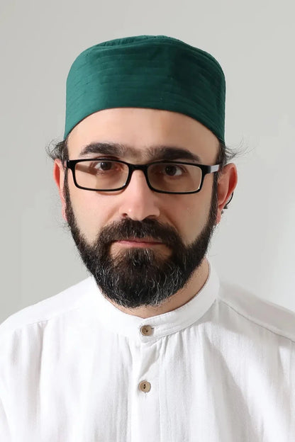 Quilted Velvet Structured Kufi Prayer Cap - ihvan