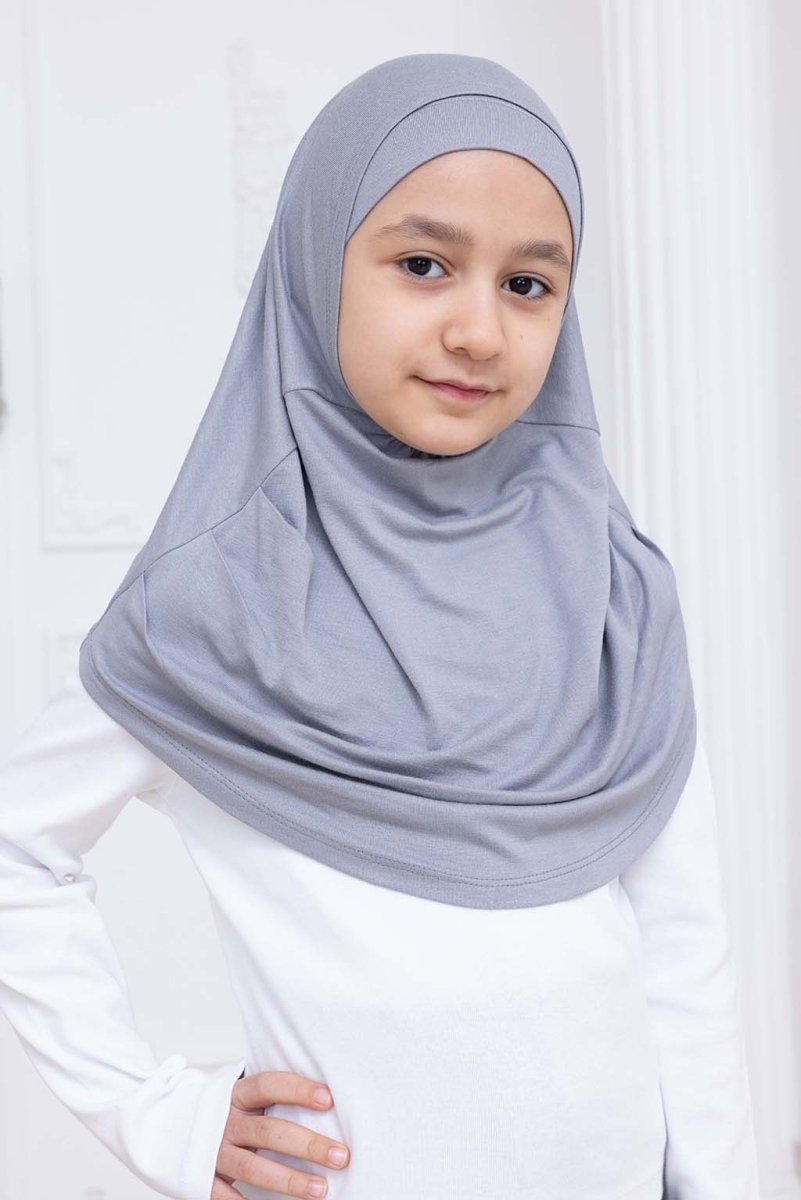 Ready to Wear Instant Hijab for Girls | Soft Viscose One-Piece Kids Headscarf for Daily Wear, Prayer & School - ihvan