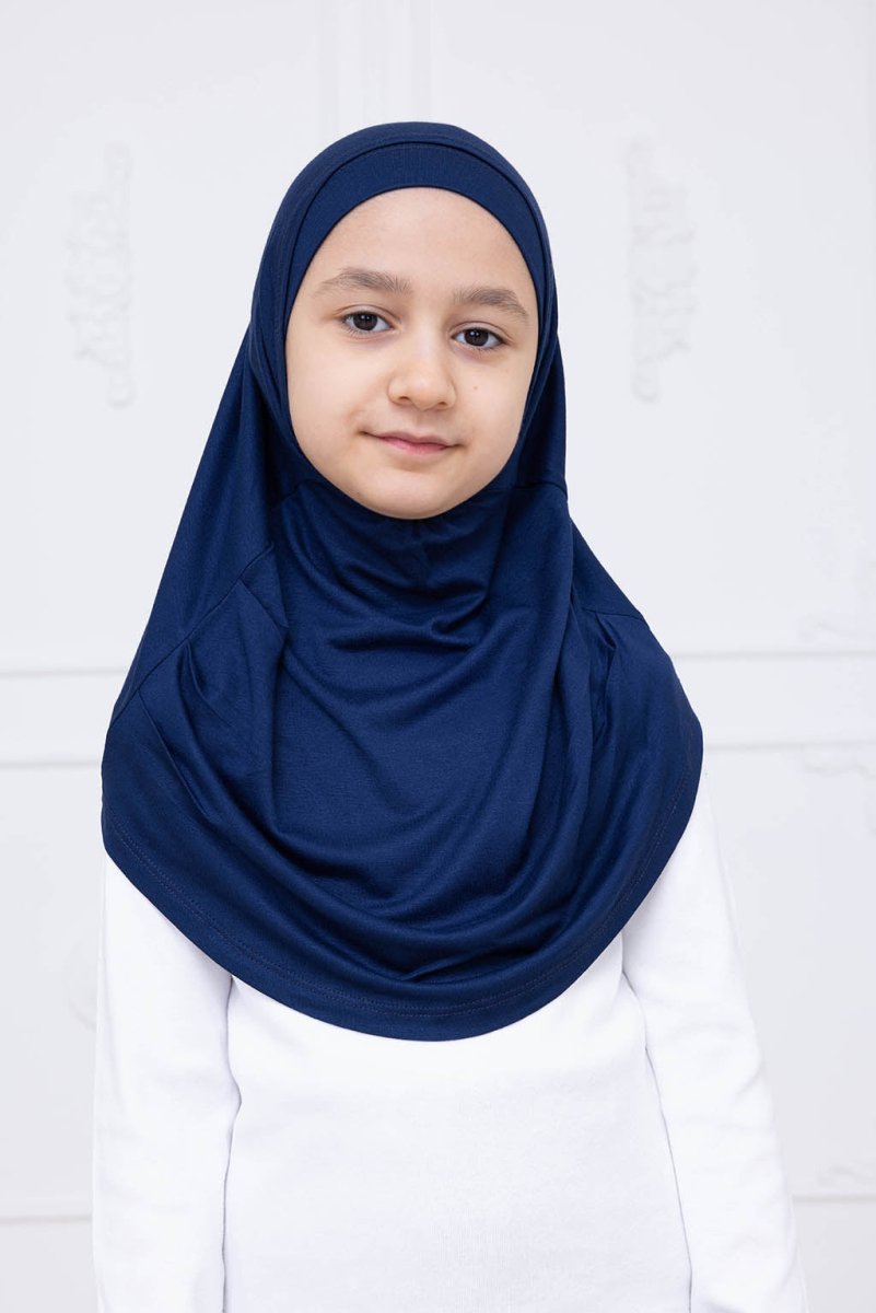 Ready to Wear Instant Hijab for Girls | Soft Viscose One-Piece Kids Headscarf for Daily Wear, Prayer & School - ihvan