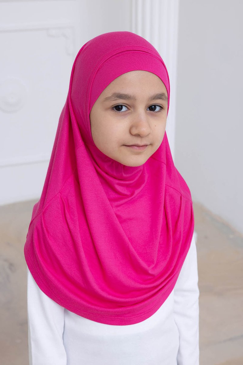 Ready to Wear Instant Hijab for Girls | Soft Viscose One-Piece Kids Headscarf for Daily Wear, Prayer & School - ihvan
